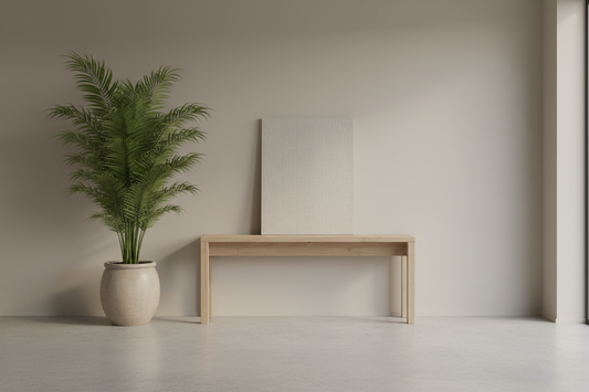 Console Table with Potted Palm